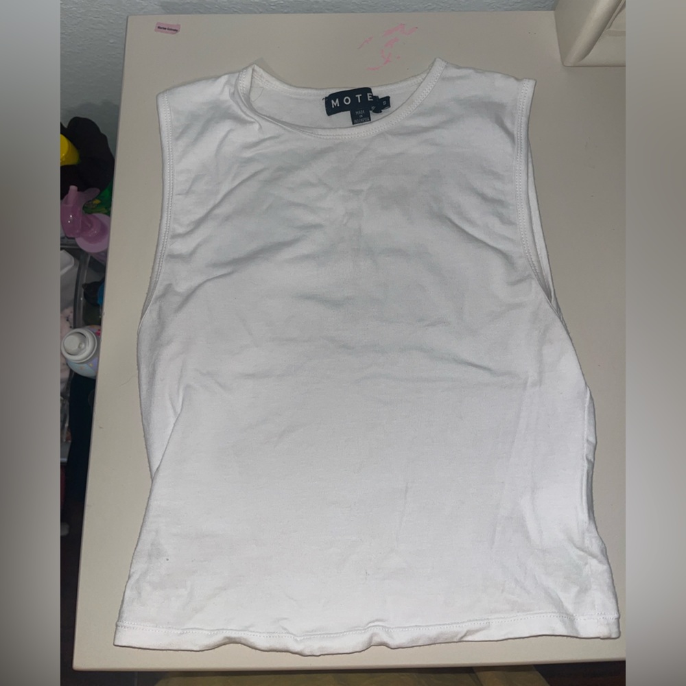 White motel rocks tank top